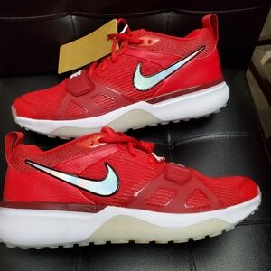 Size 11 Nike Air Zoom Diamond Elite Turf Men’s Baseball Shoes Red DZ0503-600